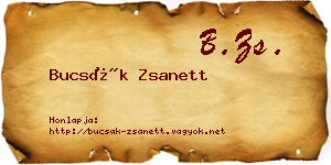 Bucsák Zsanett névjegykártya