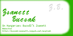 zsanett bucsak business card